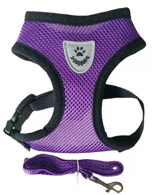 CHUS PET STORE™ Adjustable Mesh Cat Harness & Lead Set