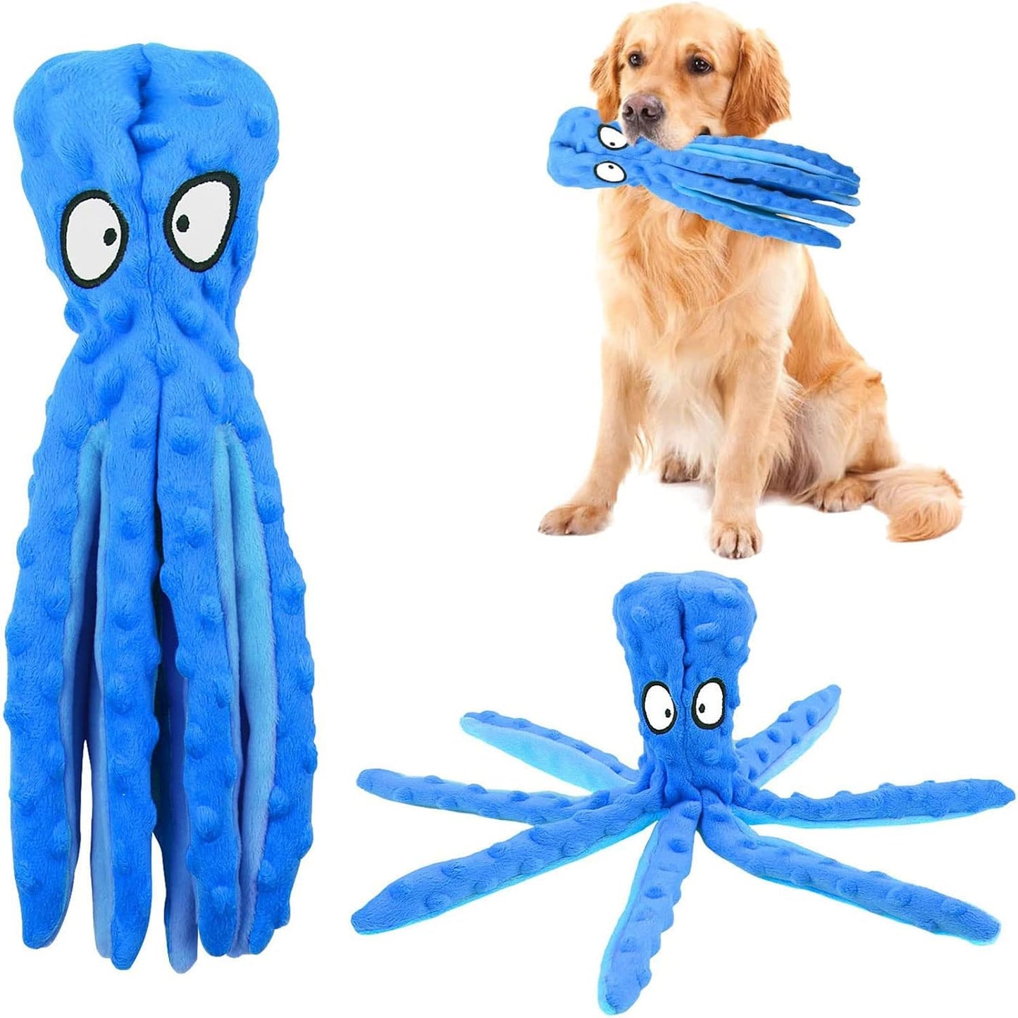 Wiggly Octopus Crinkle Dog Toy