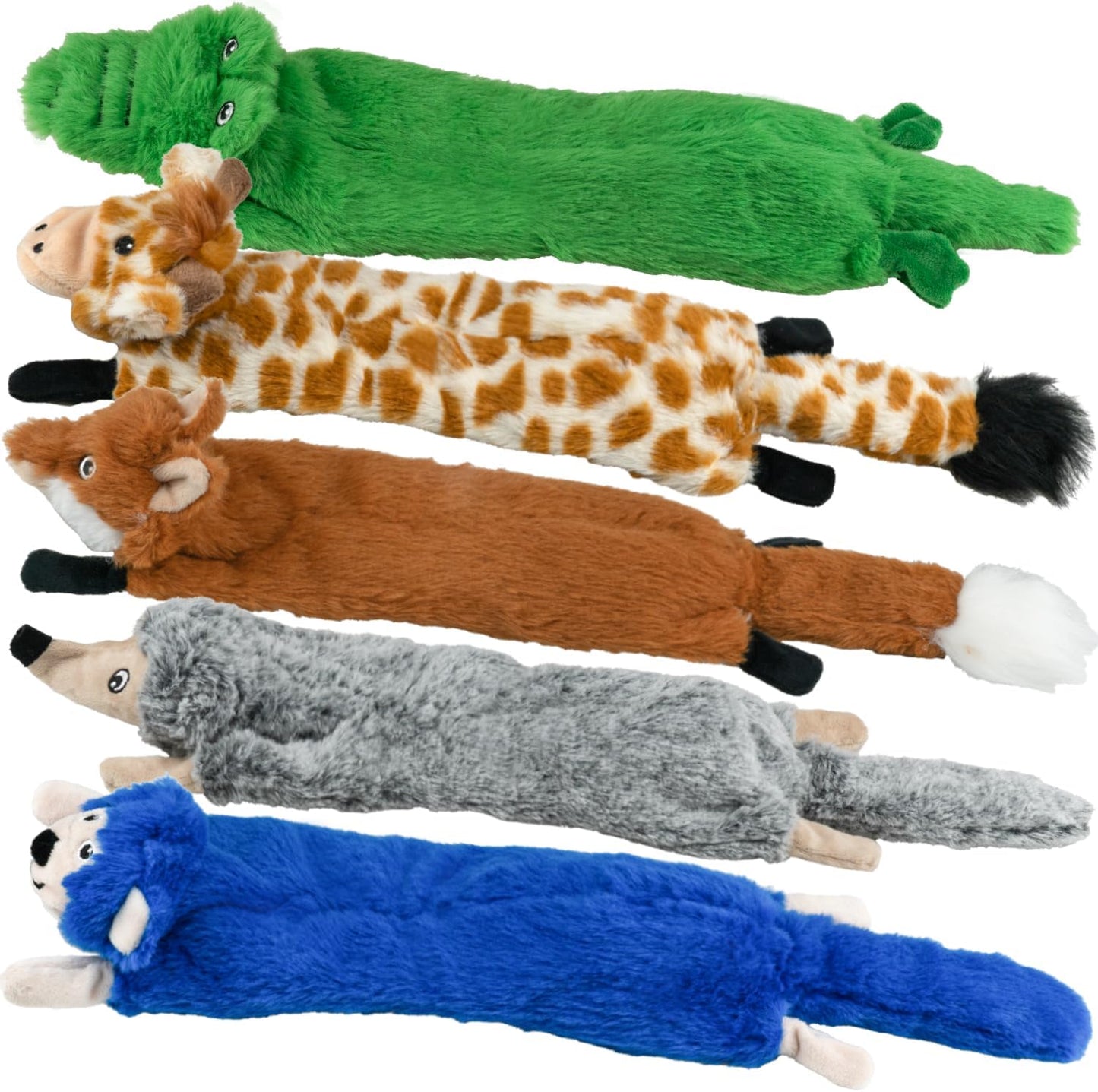 Crinkle Crew 5-Pack No-Stuffing Squeaky Toys