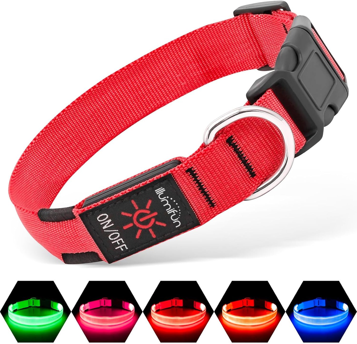 Glow Safe LED Dog Collar - USB Rechargeable