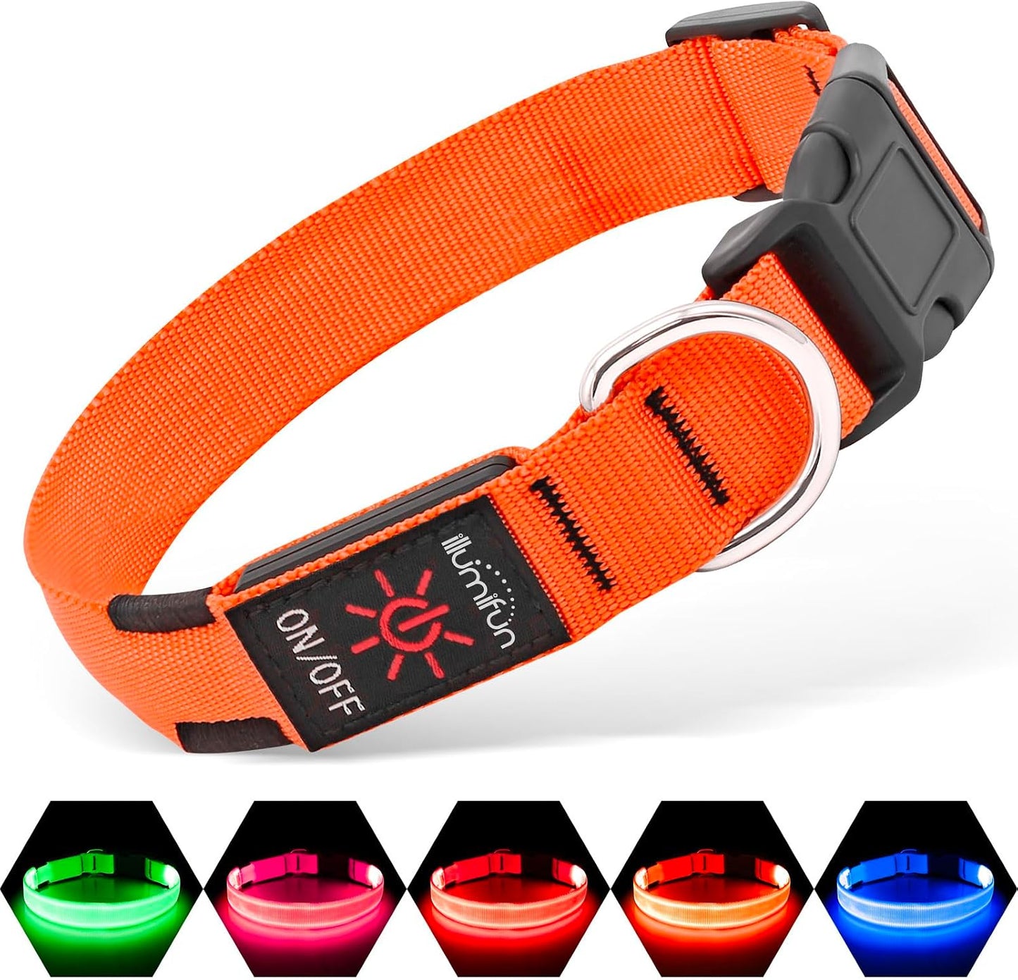 Glow Safe LED Dog Collar - USB Rechargeable