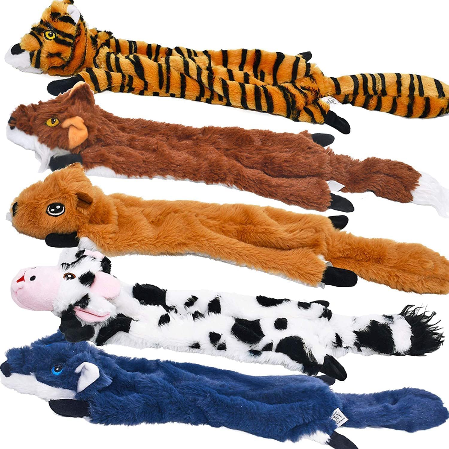 Crinkle Crew 5-Pack No-Stuffing Squeaky Toys