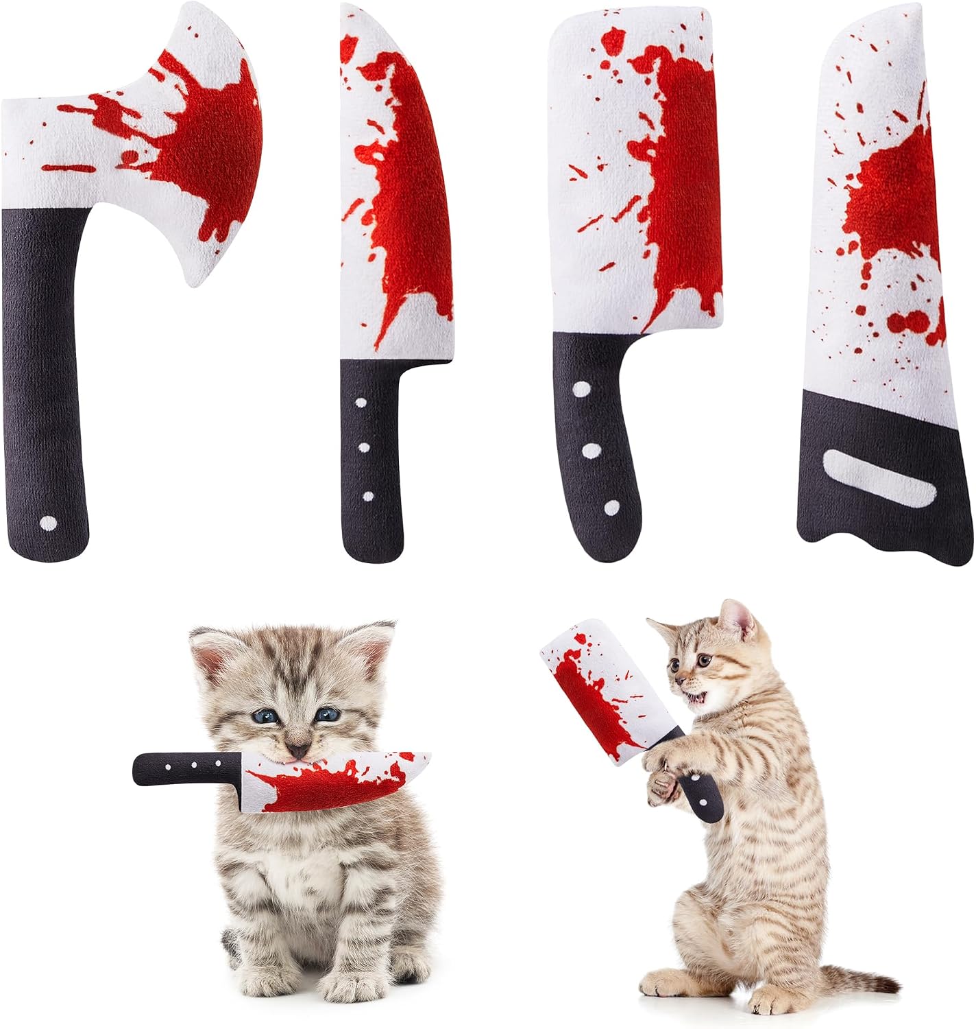 Spooky Knife Catnip Toys - 4 Pack