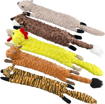 Crinkle Crew 5-Pack No-Stuffing Squeaky Toys