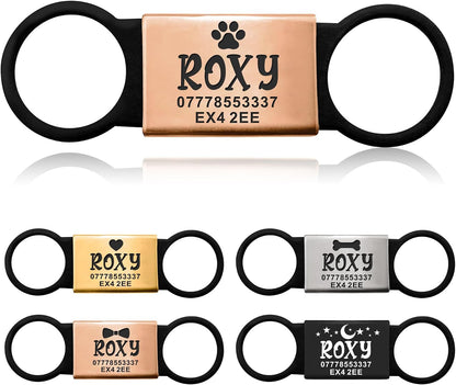 Silent Slide-On Engraved Collar Tag