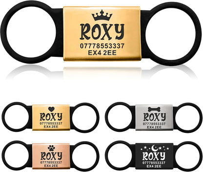 Silent Slide-On Engraved Collar Tag