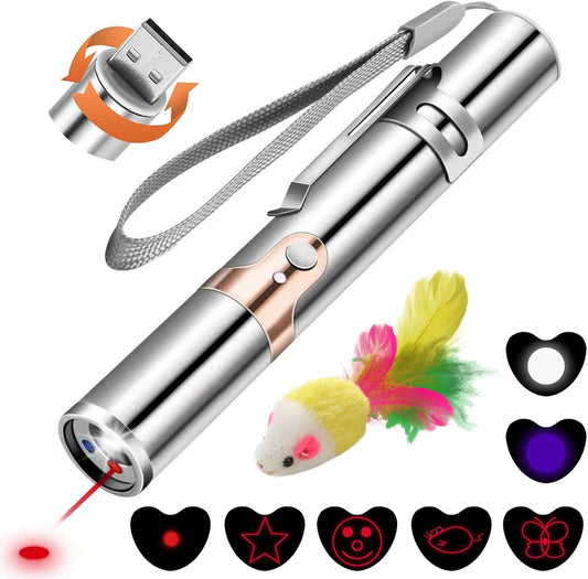 7-in-1 Rechargeable Laser Pointer Cat Toy