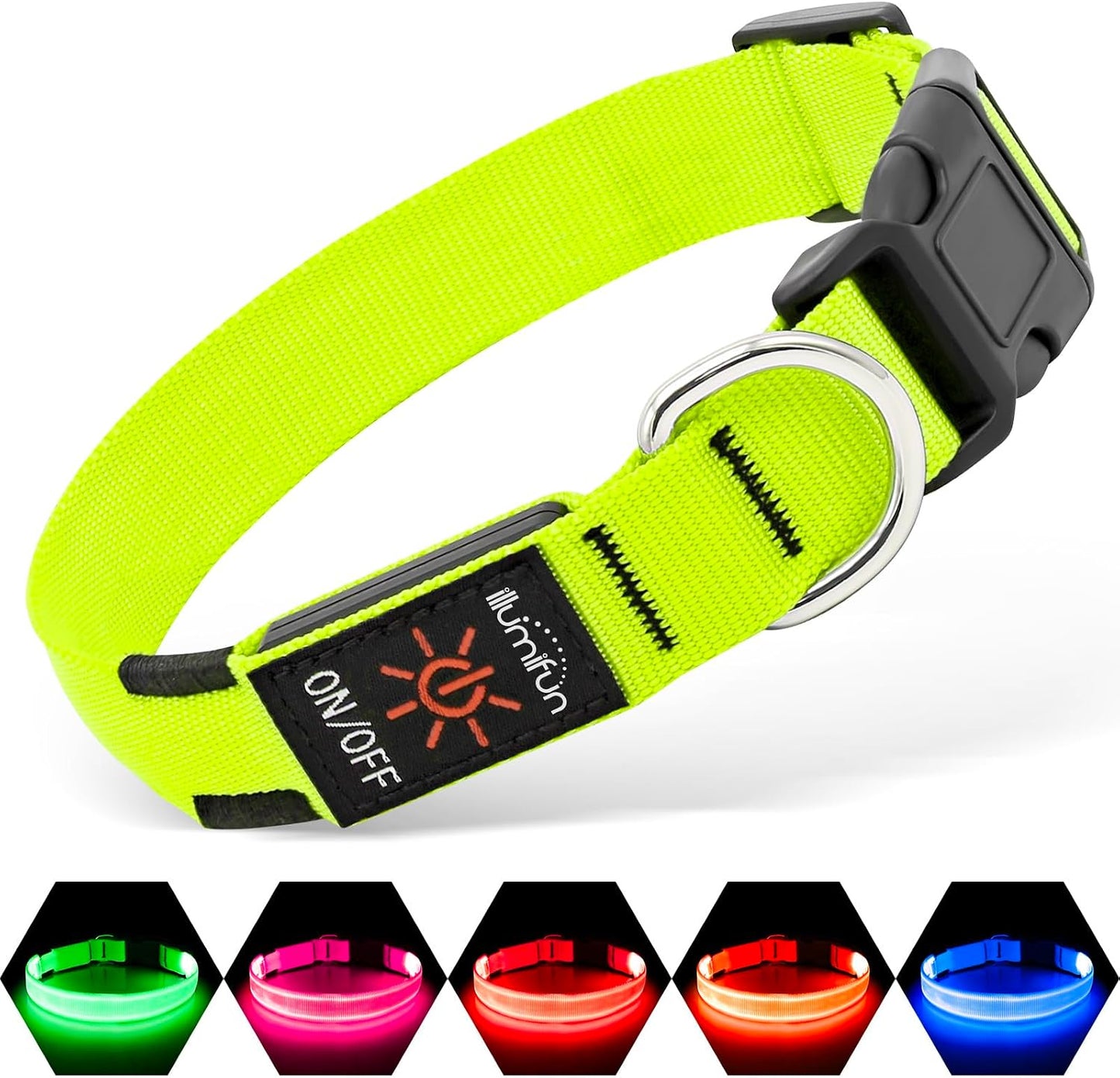 Glow Safe LED Dog Collar - USB Rechargeable