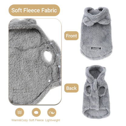 Soft Fleece Dog Hoodie Jacket