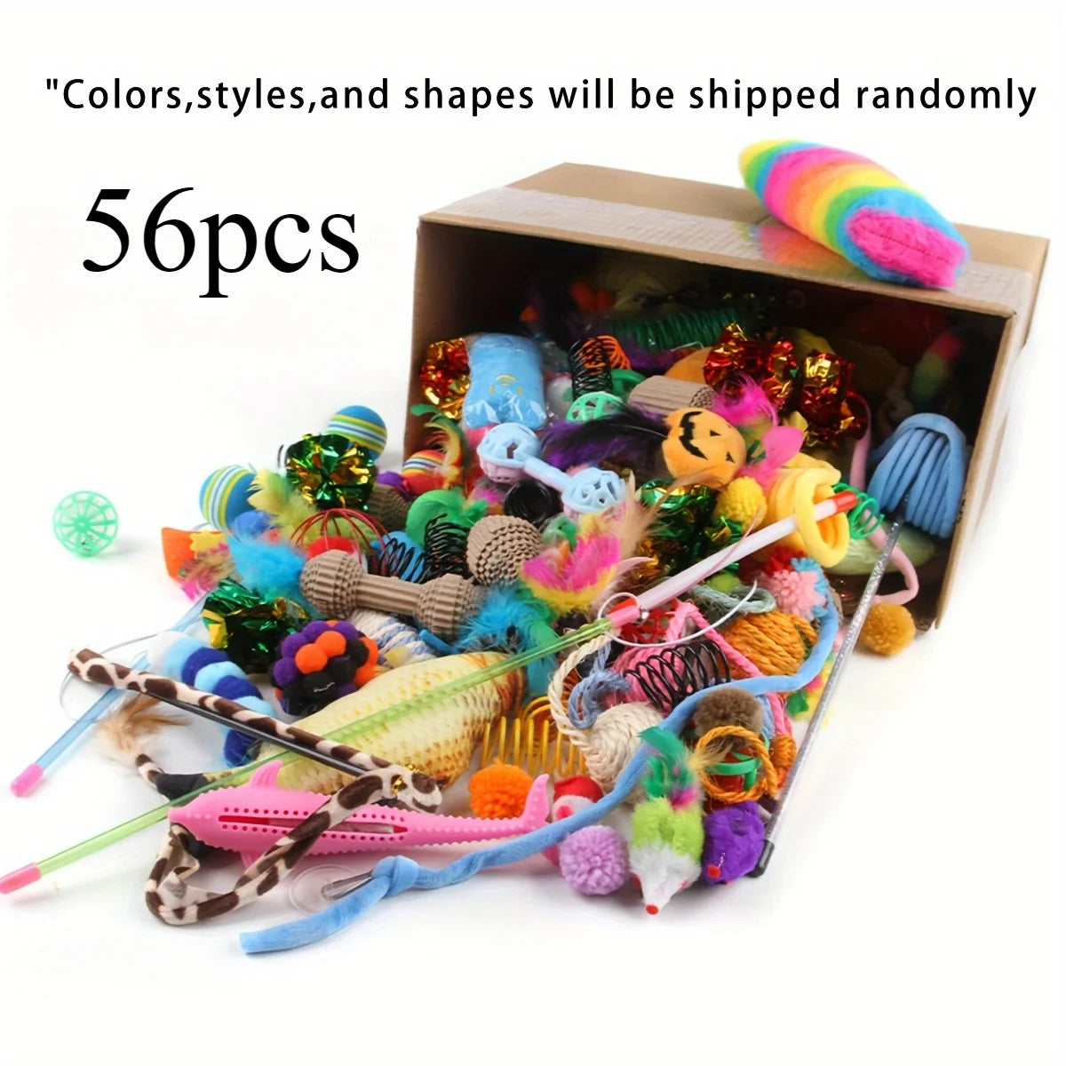 Cat Toys Mixed Pack 56/28/14pcs
