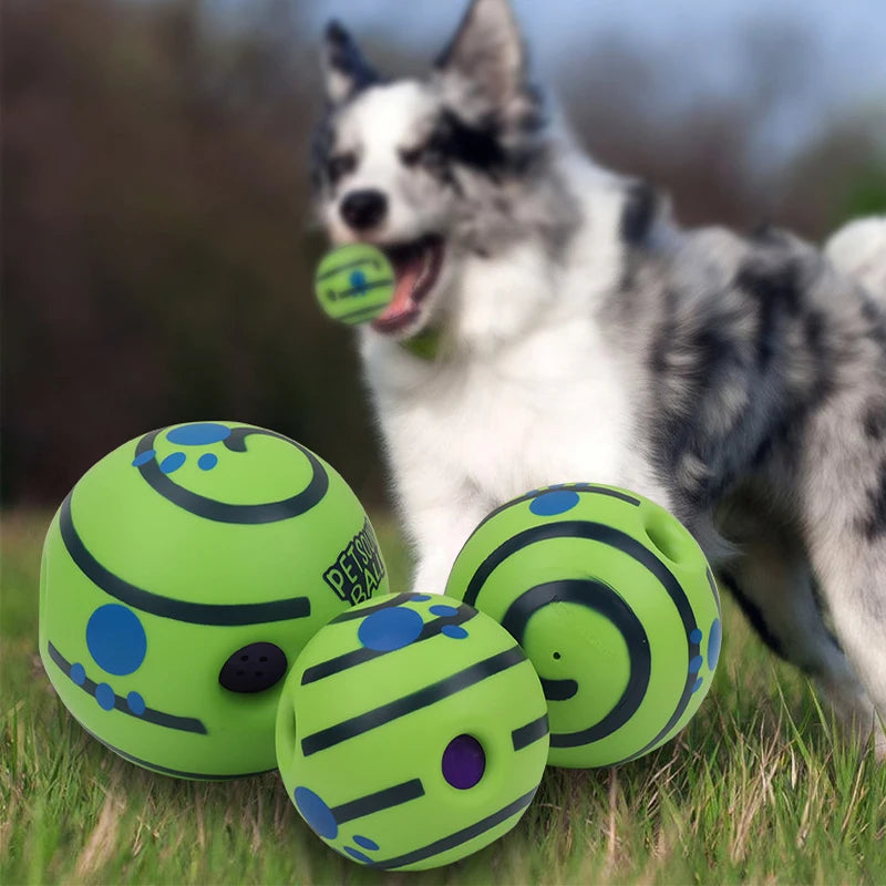 CHUS PET STORE™ Wobble & Giggle Glow Ball Dog Toy