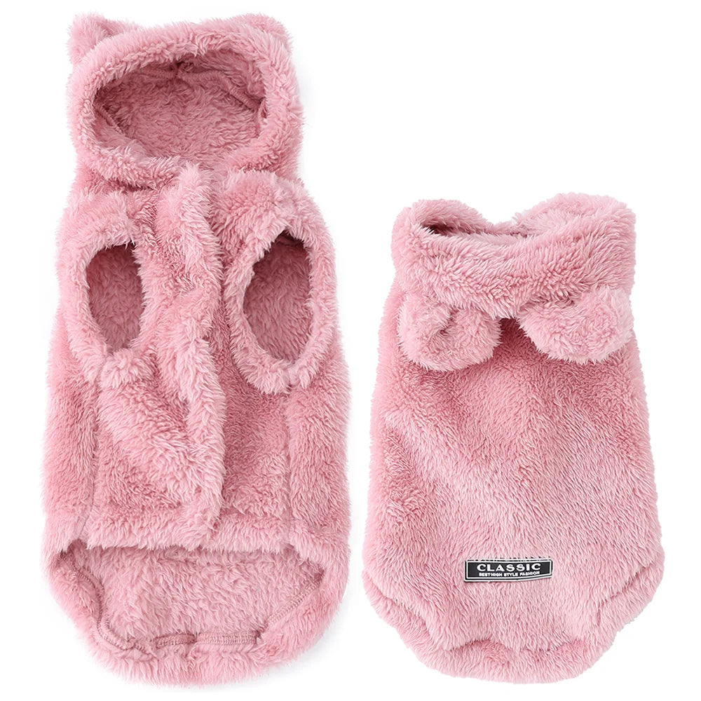 Rabbit Ears Warm Plush Dog Coat