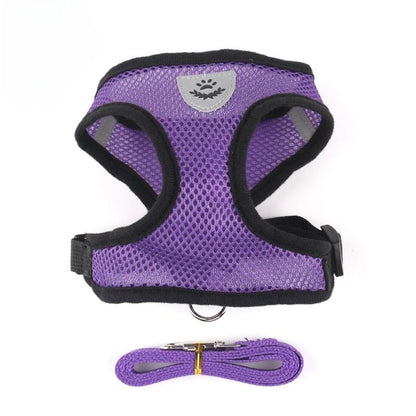 CHUS PET STORE™ Adjustable Mesh Cat Harness & Lead Set