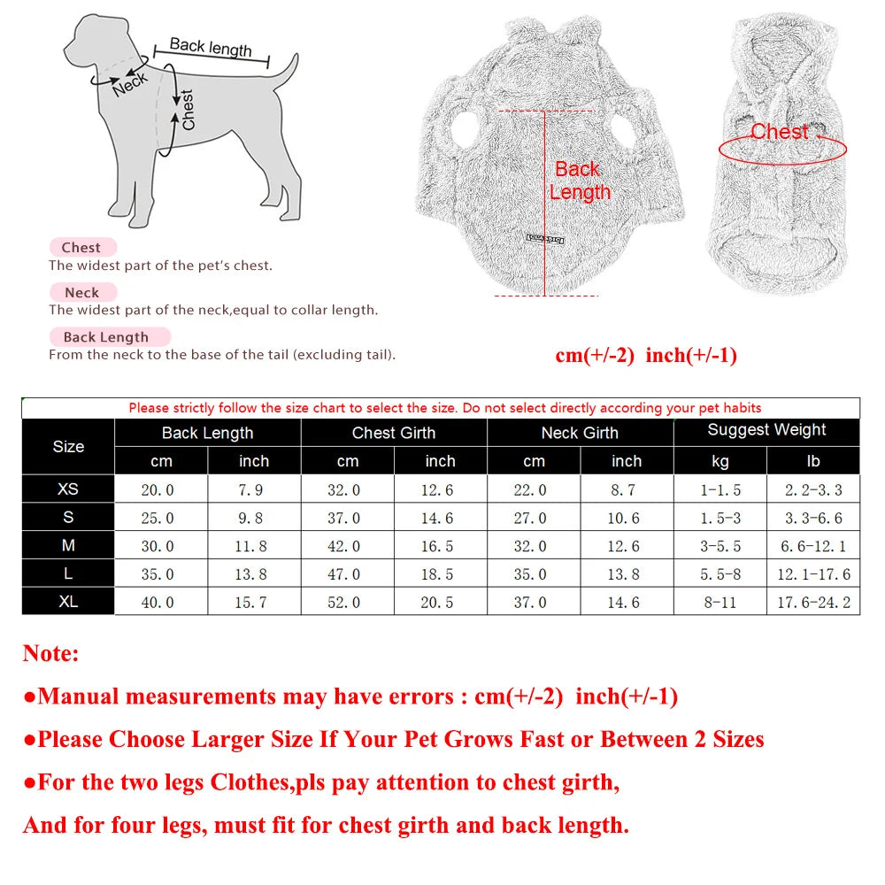 Rabbit Ears Warm Plush Dog Coat