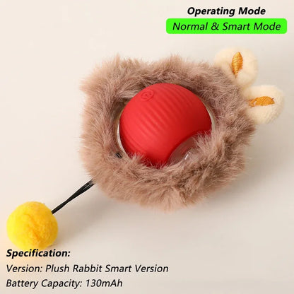 CHUS PET STORE™ Smart Rolling Cat Ball with Teaser Tail