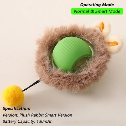 CHUS PET STORE™ Smart Rolling Cat Ball with Teaser Tail