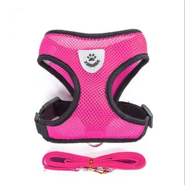 CHUS PET STORE™ Adjustable Mesh Cat Harness & Lead Set
