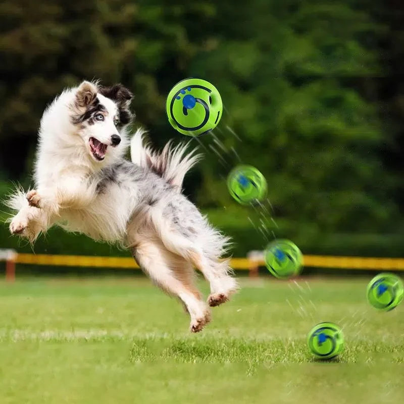 CHUS PET STORE™ Wobble & Giggle Glow Ball Dog Toy