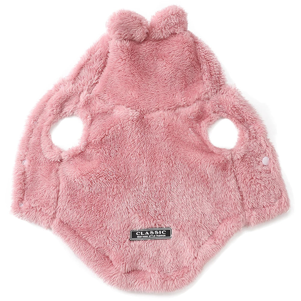 Rabbit Ears Warm Plush Dog Coat