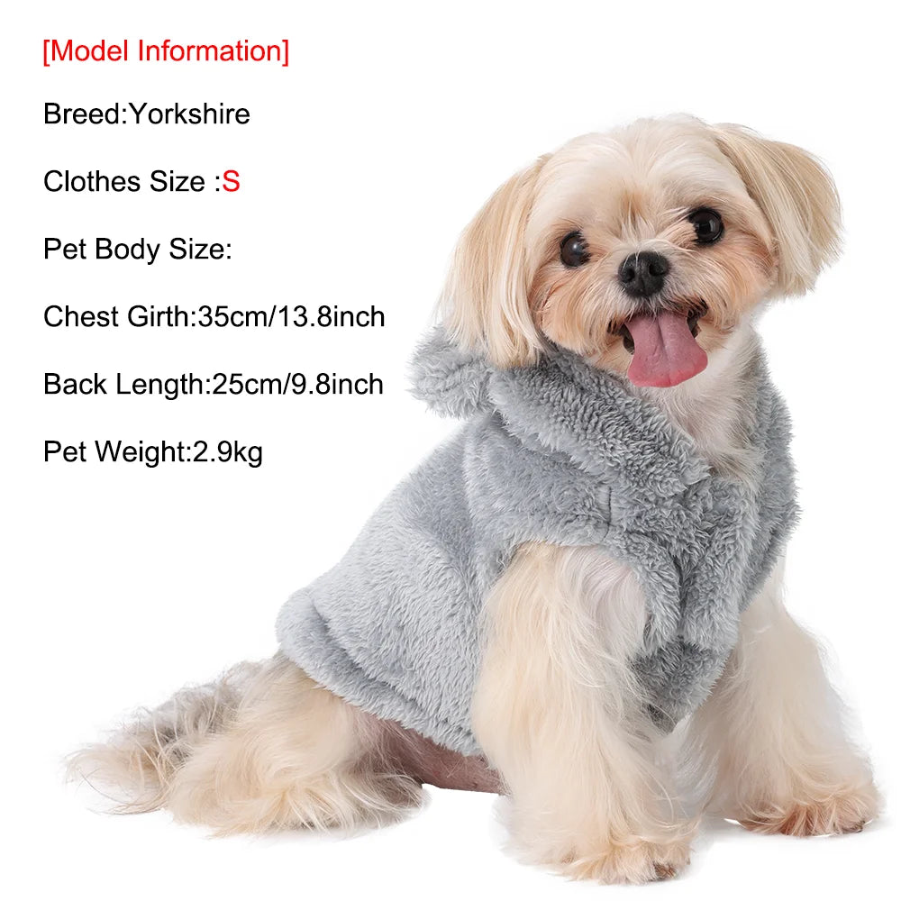 Rabbit Ears Warm Plush Dog Coat