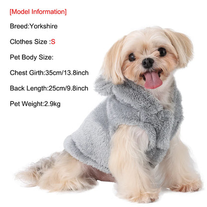 Rabbit Ears Warm Plush Dog Coat