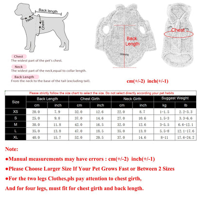 Soft Fleece Dog Hoodie Jacket