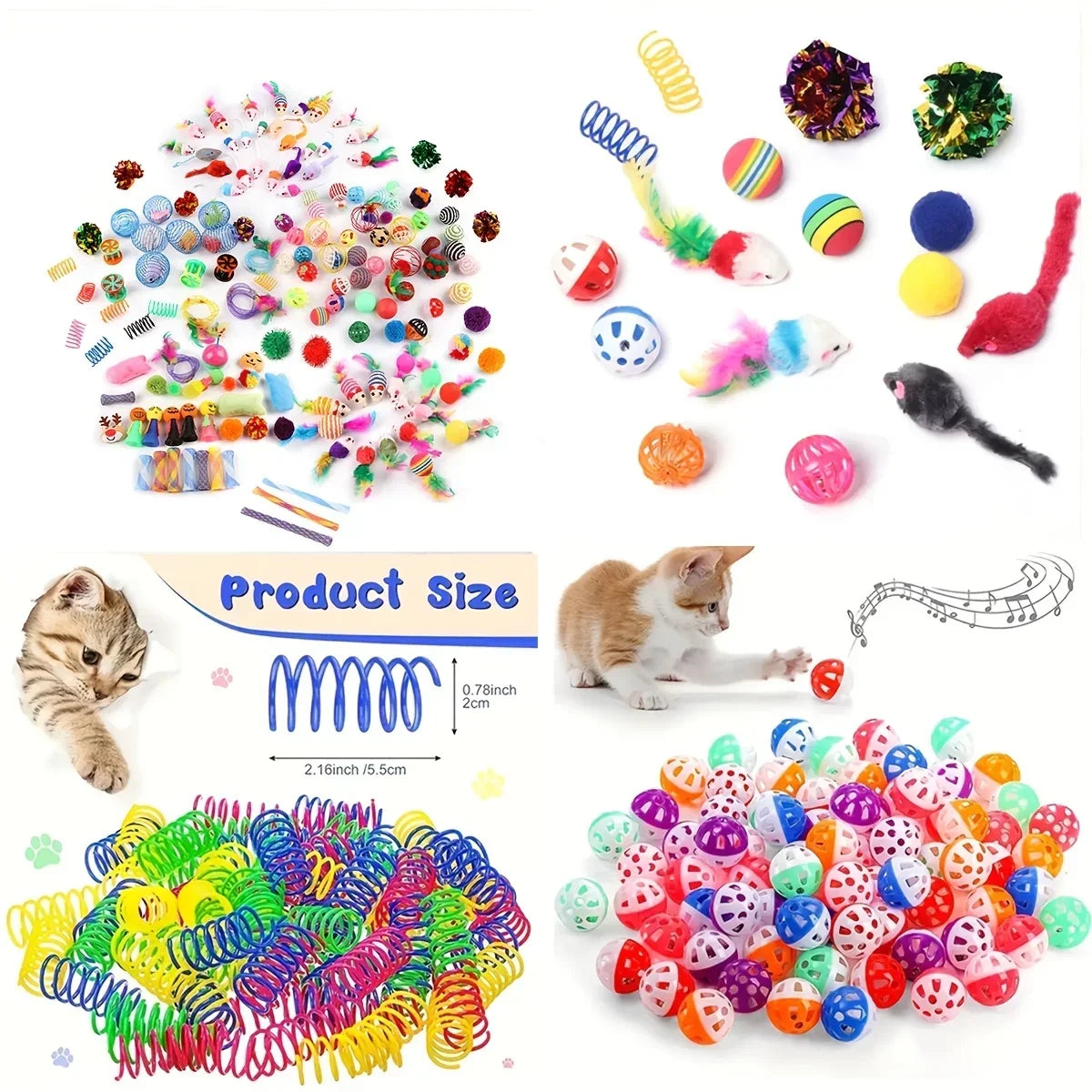 Cat Toys Mixed Pack 56/28/14pcs