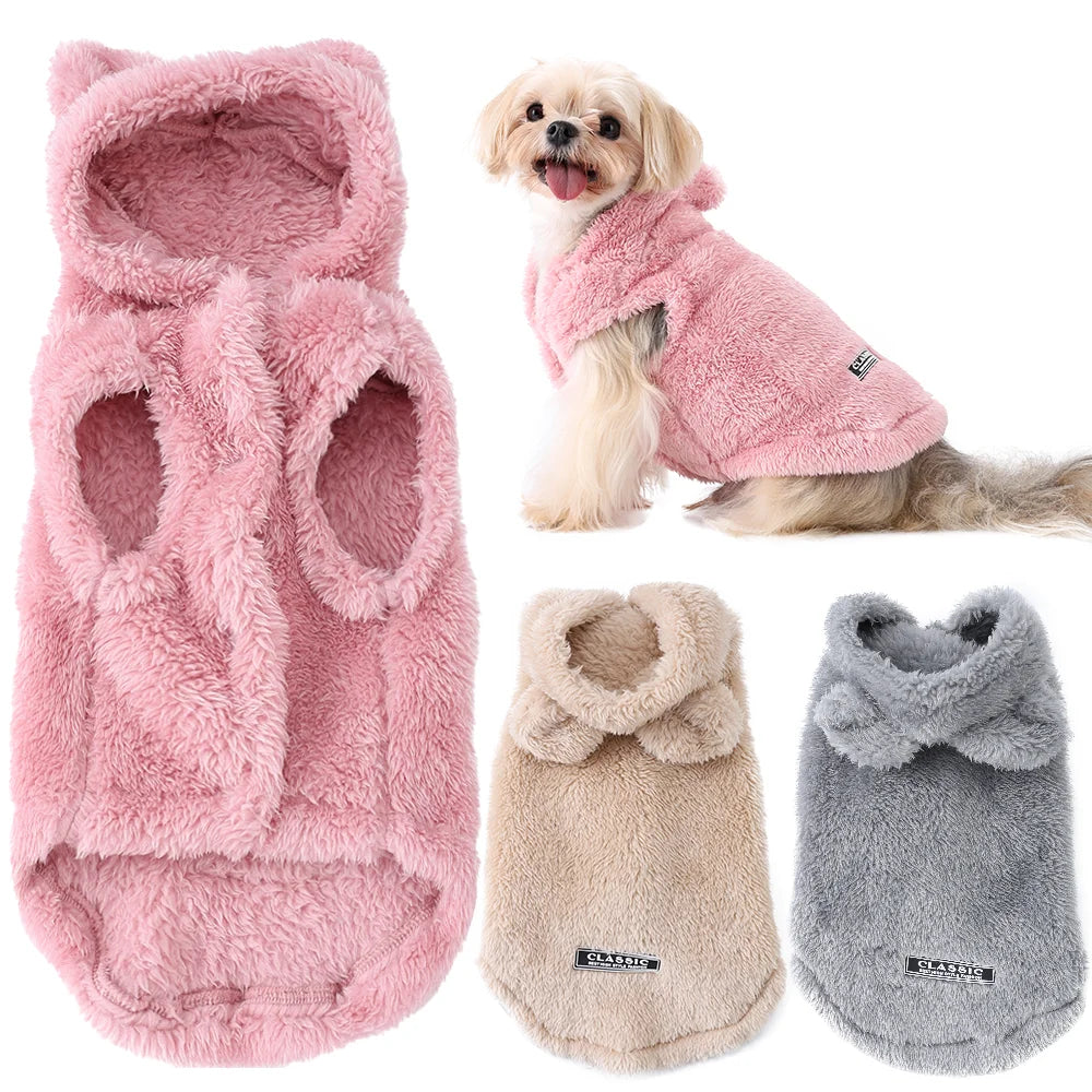 Rabbit Ears Warm Plush Dog Coat