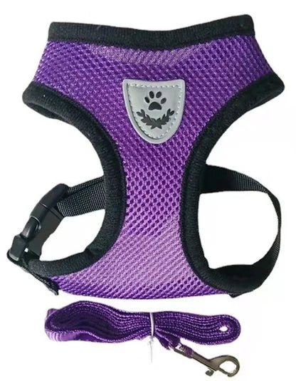 CHUS PET STORE™ Adjustable Mesh Cat Harness & Lead Set