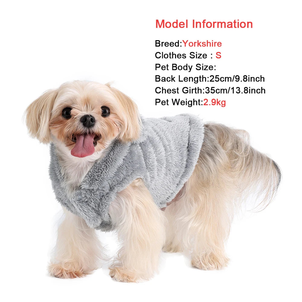 Soft Fleece Dog Hoodie Jacket