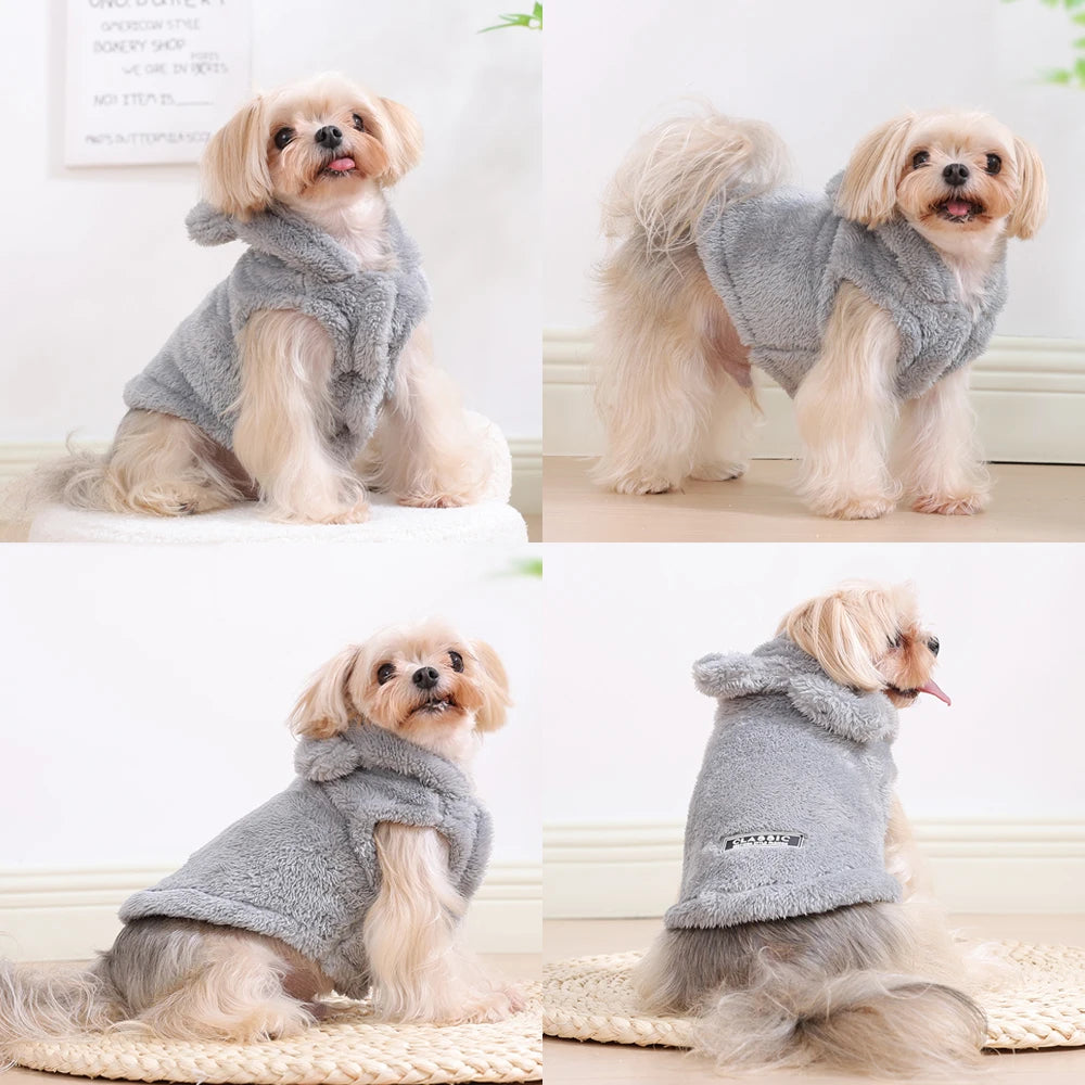 Soft Fleece Dog Hoodie Jacket