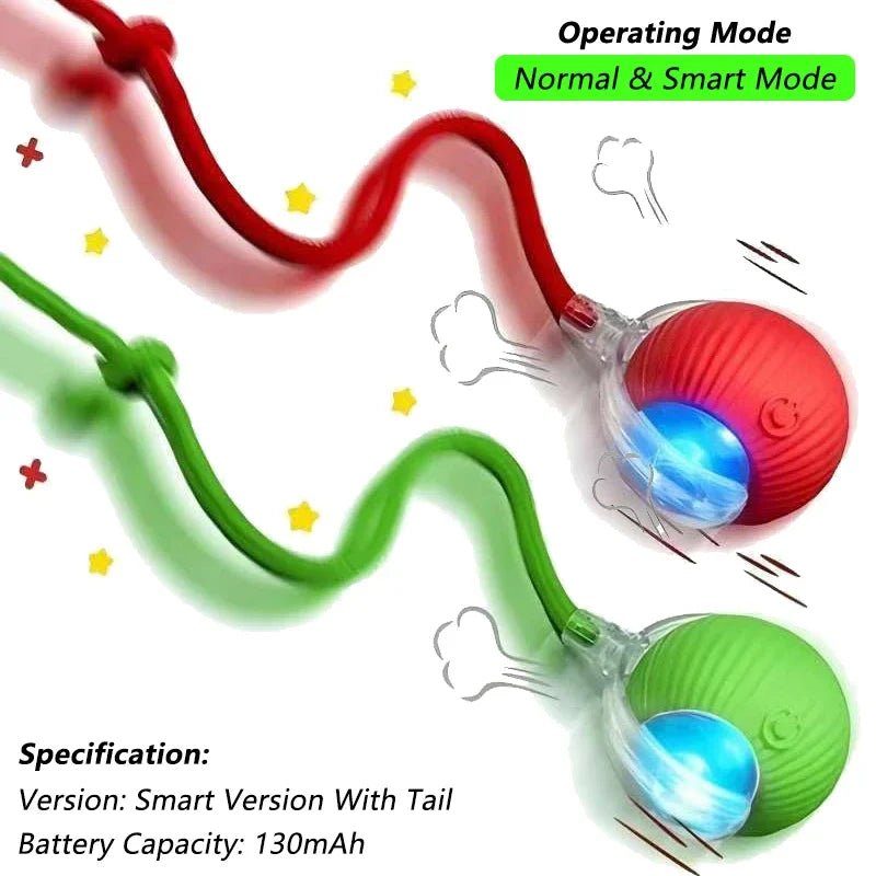 CHUS PET STORE™ Smart Rolling Cat Ball with Teaser Tail