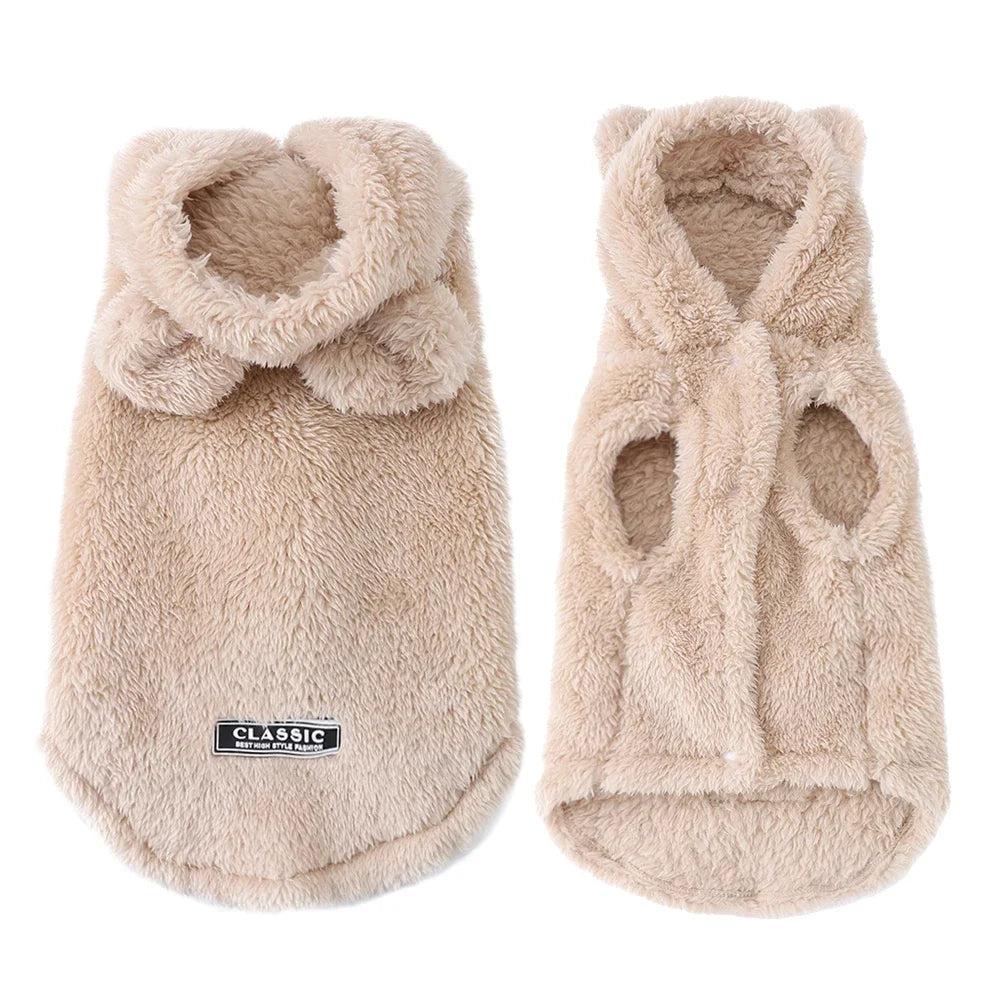 Soft Fleece Dog Hoodie Jacket